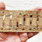 Fancy Golden Lace with Rectangle Mirror Embellishment for Dupatta, Saree, Suit & Lehenga | Craft Shop India