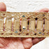 Fancy Golden Lace with Rectangle Mirror Embellishment for Dupatta, Saree, Suit & Lehenga | Craft Shop India