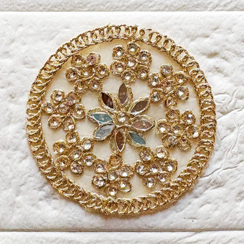 Premium Round Mirror & Rhinestone Patches for DIY & Festive Wear | Craft Shop India