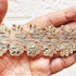 Leaf Shape Mirror Work Golden Lace for Dupatta, Saree, Suit & Lehenga | Craft Shop India