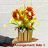 Orange Decorative Flower Wooden Centerpieces for Wedding & Home Table Décor | Craft Shop India