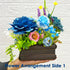 Blue Decorative Multi Floral Wooden Pot Centerpiece for Wedding & Home Décor | Craft Shop India