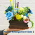 Blue Decorative Multi Floral Wooden Pot Centerpiece for Wedding & Home Décor | Craft Shop India