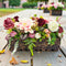 Maroon Big Decorative Multi Floral Wooden Pot Centerpiece for Wedding & Home Décor | Craft Shop India
