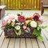 Maroon Big Decorative Multi Floral Wooden Pot Centerpiece for Wedding & Home Décor | Craft Shop India