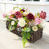 Maroon Big Decorative Multi Floral Wooden Pot Centerpiece for Wedding & Home Décor | Craft Shop India