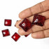 Maroon Color Square Shape Acrylic Button Set Of 10