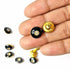 Black Color Round Fancy Buttons Set Of 10