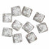 White Color Square Shape Acrylic Button Set Of 10