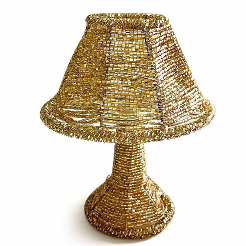 Vintage Style Golden Cut Pipes Lamp