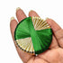 Green And Golden Gota Plate Pack Of 20
