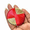 Red And Golden Gota Plate Pack Of 20