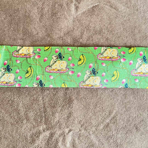 Green Color Pichwai Print Toran Patta (Base)