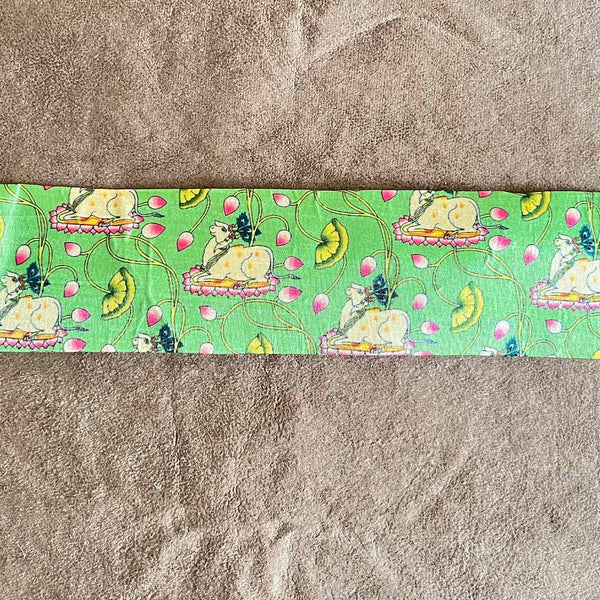 Green Color Pichwai Print Toran Patta (Base)