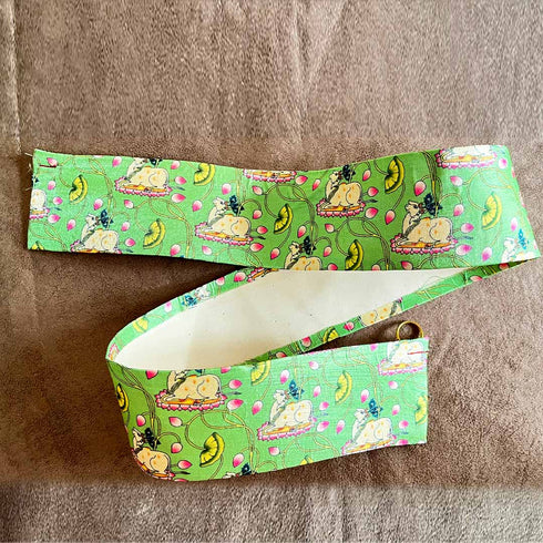 Green Color Pichwai Print Toran Patta (Base)