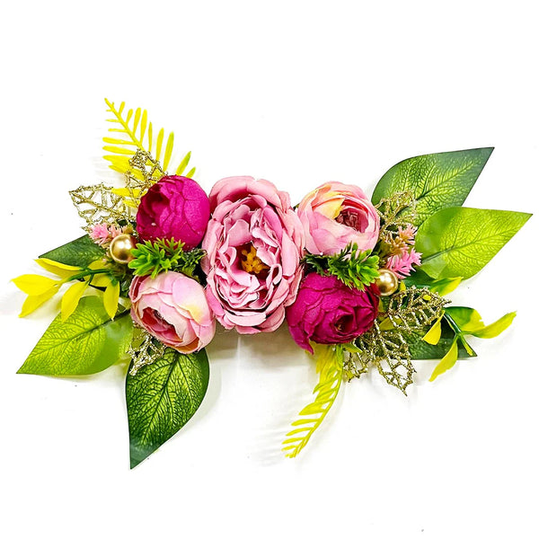 Light & Dark Pink Flower Long Bunch Pack of 2 for Trousseau, Gift & Wedding Décor | Craft Shop India