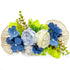 Blue & Cream Ready-to-Use Decorative Flower Bunch Pack of 2 for Trousseau & Festive Decoration | Craft Shop India