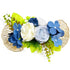 Blue & Cream Ready-to-Use Decorative Flower Bunch Pack of 2 for Trousseau & Festive Decoration | Craft Shop India