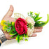 Red & Peach Color Flower Bunch Pack Of 2 for Trousseau & Gift Packaging, Wedding & Festive Decoration