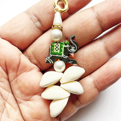 Kaudi & Multicolor Elephant Tassels Latkan Set Of 10 For Saree Pallu, Dupatta, Blouse, Dress DIY, Art & Craft | Craft Shop India