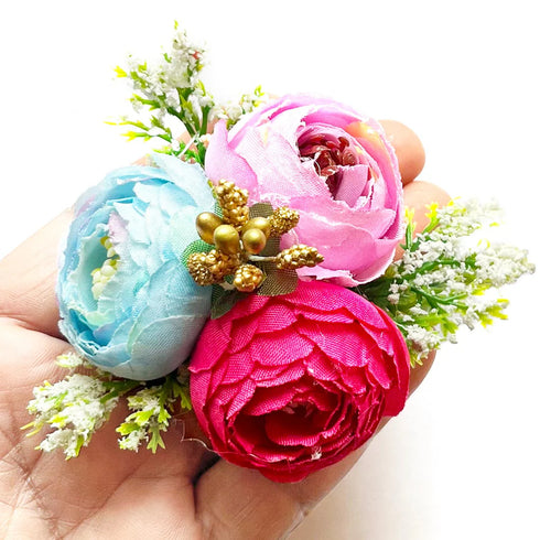 Handmade Artificial Peonies Flower Bunch Pack of 6 for Hamper, Trousseau & Wedding Décor | Craft Shop India