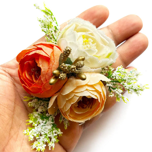 Handmade Artificial Peonies Flower Bunch Pack of 6 for Hamper, Trousseau & Wedding Décor | Craft Shop India