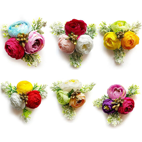 Handmade Artificial Peonies Flower Bunch Pack of 6 for Hamper, Trousseau & Wedding Décor | Craft Shop India