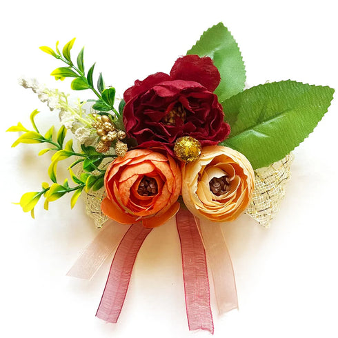 Artificial Peony Flower Bunch Pack of 4 for Trousseau Packing, Hamper & Wedding Decoration | Craft Shop India