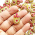 Flower Shape Kundan Patch Pack of 25 – Elegant Embellishments for Ethnic Wear & DIY Craft