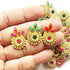 Flower Shape Kundan Patch Pack of 25 – Elegant Embellishments for Ethnic Wear & DIY Craft