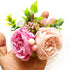 2 Cabbage Rose Flower Bunch Set of 4 for Trousseau Packing, Hamper & Wedding Décor | Craft Shop India