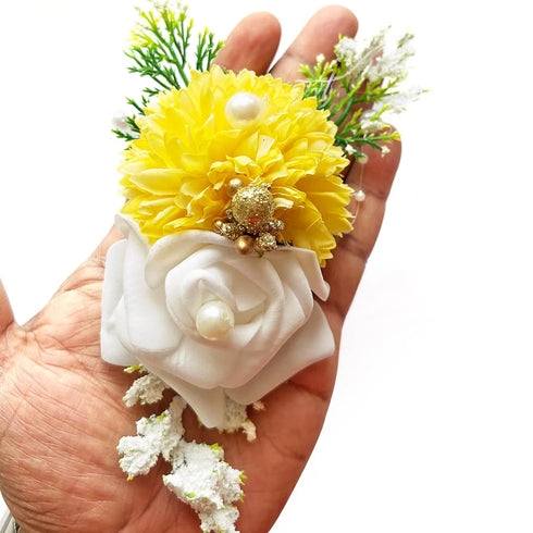 Artificial Carnation with Foam Flower Bunch Set of 4 for Trousseau, Home Décor & Wedding Arrangements | Craft Shop India