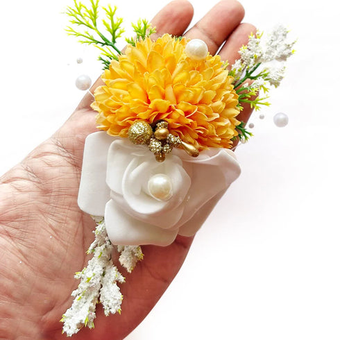 Artificial Carnation with Foam Flower Bunch Set of 4 for Trousseau, Home Décor & Wedding Arrangements | Craft Shop India