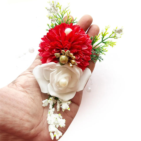 Artificial Carnation with Foam Flower Bunch Set of 4 for Trousseau, Home Décor & Wedding Arrangements | Craft Shop India