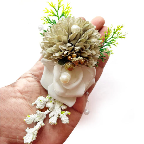 Artificial Carnation with Foam Flower Bunch Set of 4 for Trousseau, Home Décor & Wedding Arrangements | Craft Shop India