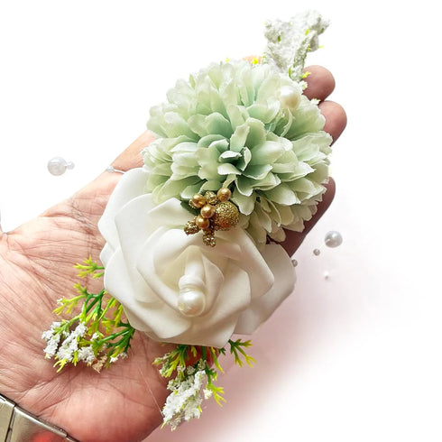 Artificial Carnation with Foam Flower Bunch Set of 4 for Trousseau, Home Décor & Wedding Arrangements | Craft Shop India