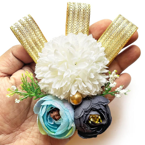 Carnations & Peonies Flower Bunch Pack of 4 for Trousseau, Gift & Hamper Packaging, Wedding & Festive Décor | Craft Shop India