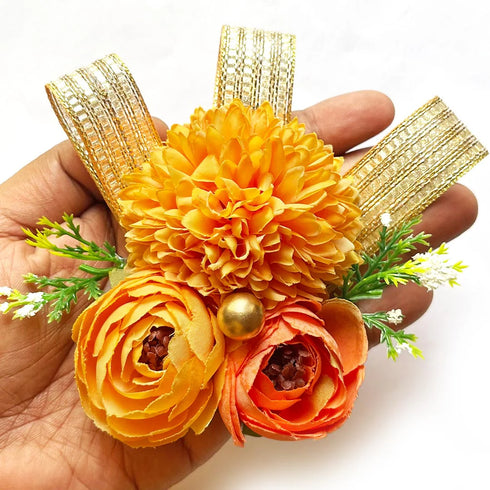 Carnations & Peonies Flower Bunch Pack of 4 for Trousseau, Gift & Hamper Packaging, Wedding & Festive Décor | Craft Shop India