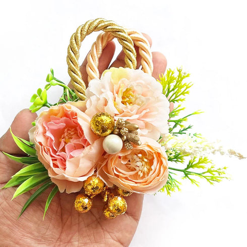 Rope Cord 3 Flower Bunch Pack of 4 for Gift Hamper, Trousseau Packaging & Craft Décor | Craft Shop India