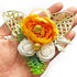 Artificial Big Peony & Two Foam Flower Bunch Pack of 4 for Gift Packaging, Trousseau & Wedding Décor | Craft Shop India