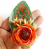 Single Peony Flower with Green Leaf Pack of 12 for Gift Hamper & Wedding Decoration | Craft Shop India