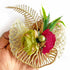 Two Peonies Ginkgo Leaves Flower Bunch Pack of 4 for Gifting & Decor | Craft Shop India