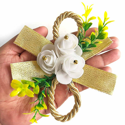 Small Foam Flower Bunch Pack of 4 for Trousseau, Gift Packaging, Wedding & Festive Decoration | Craft Shop India