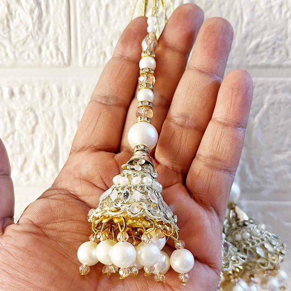 Handmade Ethnic Mirror Latkan Tassel Set of 2 for Saree Pallu, Blouse, Suits, Dupatta, Lehenga Decor | Craft Shop India