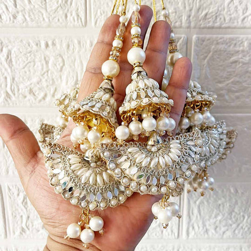 Handmade Mirror Cushion Latkan Tassel Set of 2 for Ethnic Wear & Décor | Craft Shop India