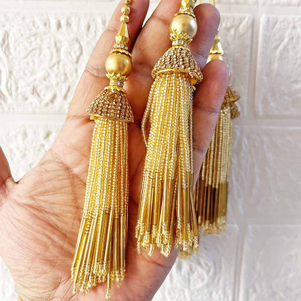 Handmade Ethnic Nalki Latkan Tassel Set of 2 for Saree Pallu, Blouse, Suits, Dupatta, Lehenga Decor | Craft Shop India