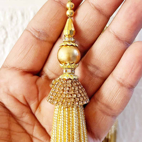 Handmade Ethnic Nalki Latkan Tassel Set of 2 for Saree Pallu, Blouse, Suits, Dupatta, Lehenga Decor | Craft Shop India