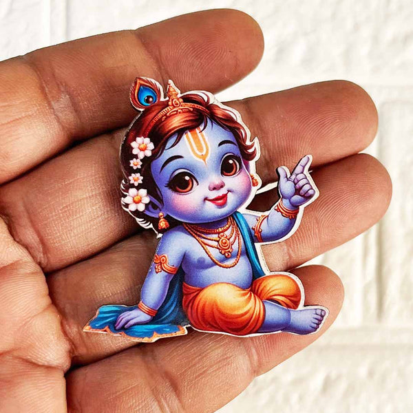 Kanha ji Cutout Pack of 10 (D-4) For Wall Hanging, Janmashtmi Decoration, Temple Decor and Craft Projects | Craft Shop India