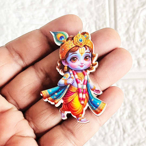 Kanha ji Cutout Pack of 10 (D-3) For Wall Hanging, Janmashtmi Decoration, Temple Decor and Craft Projects | Craft Shop India