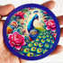 Round Peacock MDF Cutout Pack of 10 for Wall Hanging & Festive Decoration | Craft Shop India